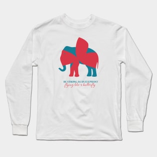 Elephant-Butterfly Long Sleeve T-Shirt